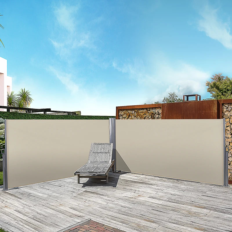 Beige 6m x 1.6m Pull Out Side Awning