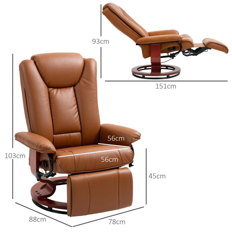 Brown Faux Leather Recliner Chair for Ultimate Comfort and Style in Your Living Room