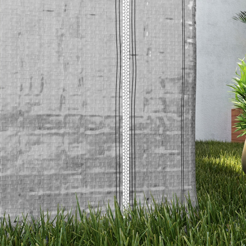 Durable 2 x 2m Garden Fabric Storage Tent - Grey