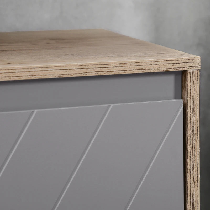 Under Sink Storage Cabinet Floor Standing Cupboard with Adjustable Shelf Bathroom Cabinet 2 Doors Versatile Grey Design