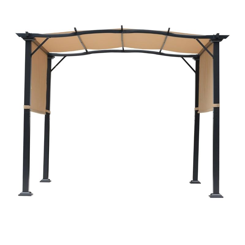 Retractable Steel Pergola With Shade