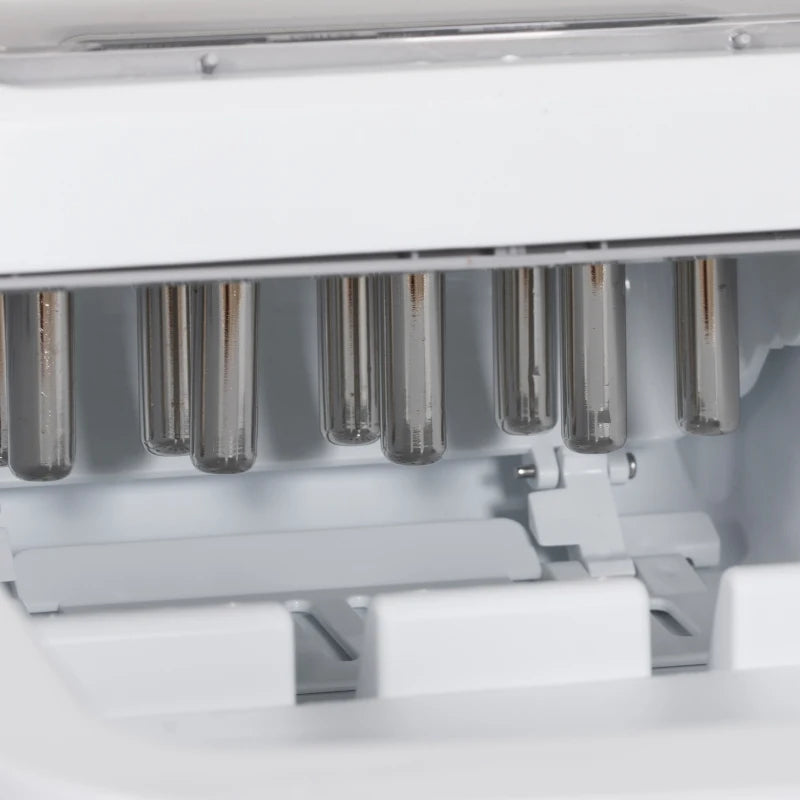 12kg Countertop Ice Cube Maker Machine with Scoop - Silver-Tone, Perfect for Home Bars and Parties