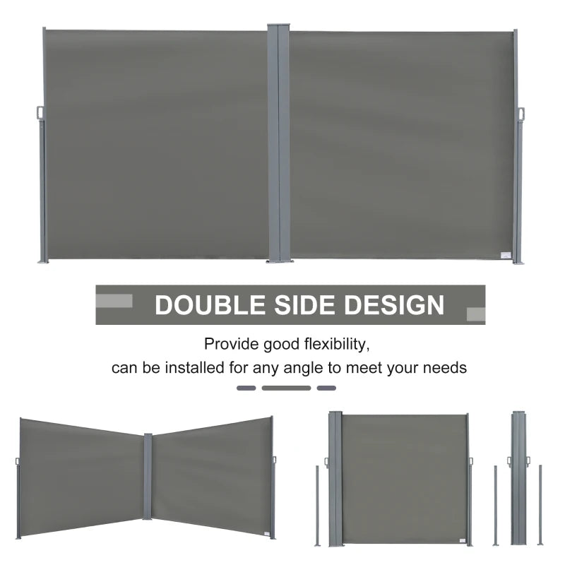 6m x 2m Retractable Side Awning Divider Screen