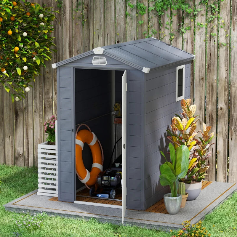 Polypropylene  4ft x 6ft Garden Shed with Foundation Kit