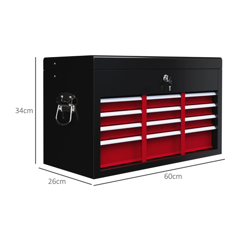 Six Drawer Tool Storage Chest in Red