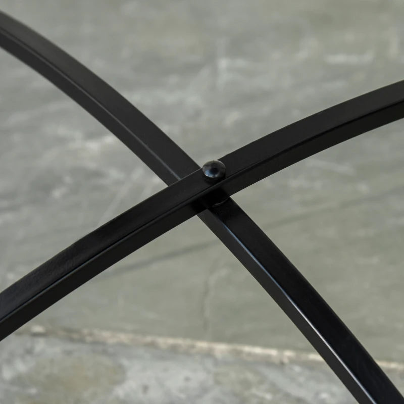 Round Mosaic Garden Table - Grey/Black