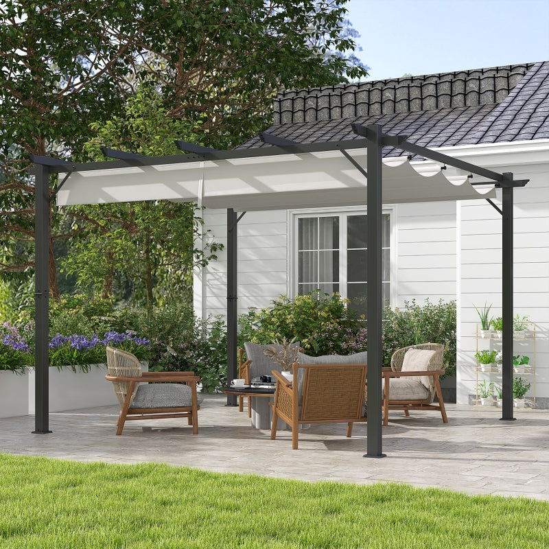 Light Grey 3m x 3m Aluminium Pergola