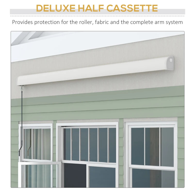 4m x 3m Retractable Electric Awning With Remote and Aluminium Frame