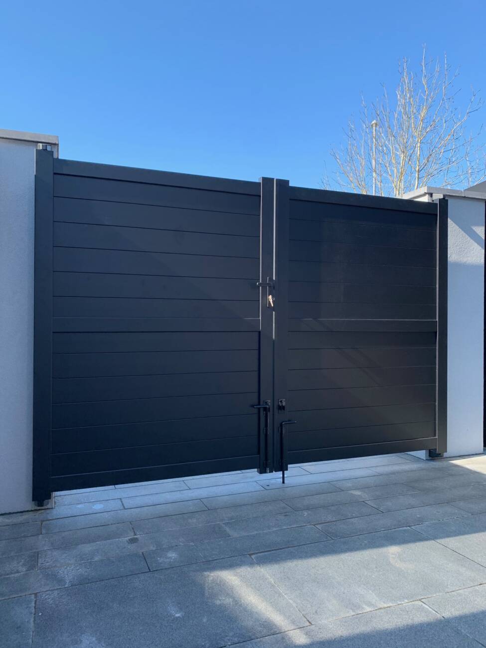 Readymade Aluminium Double Swing Driveway Gate