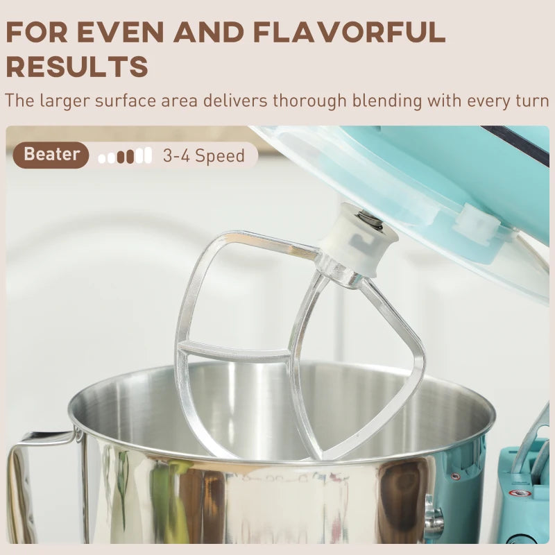 1300W Blue Kitchen Stand Mixer with Accessories - Powerful, Versatile, Perfect for Baking and Cooking