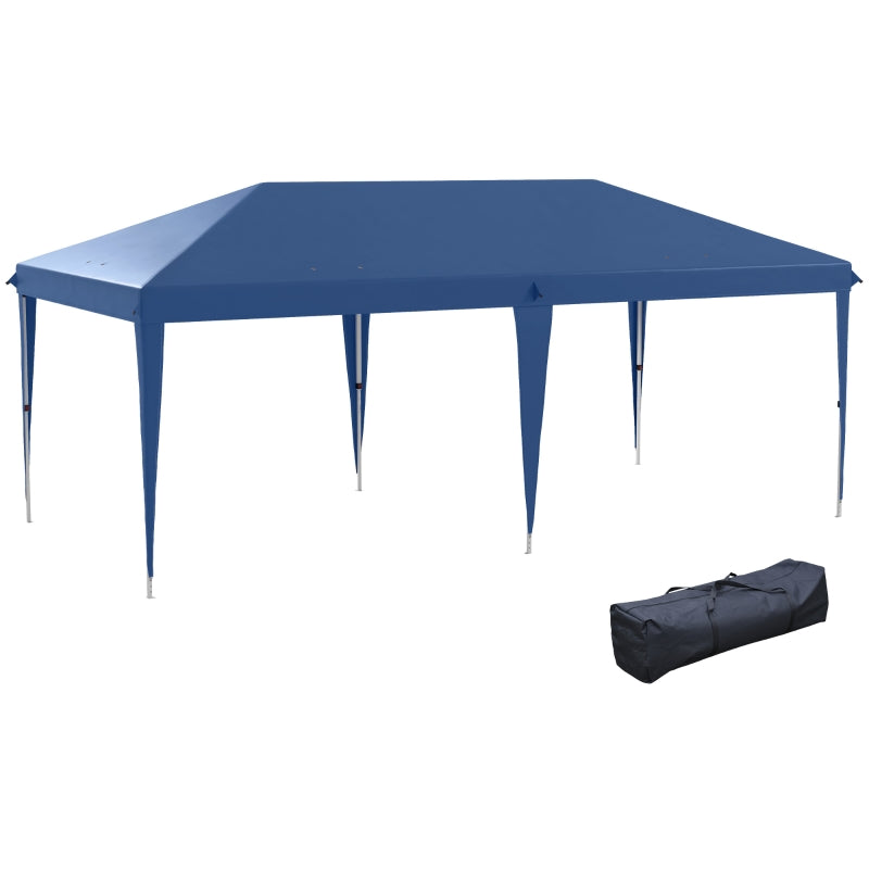 6x3m Waterproof Garden Party Gazebo - Blue