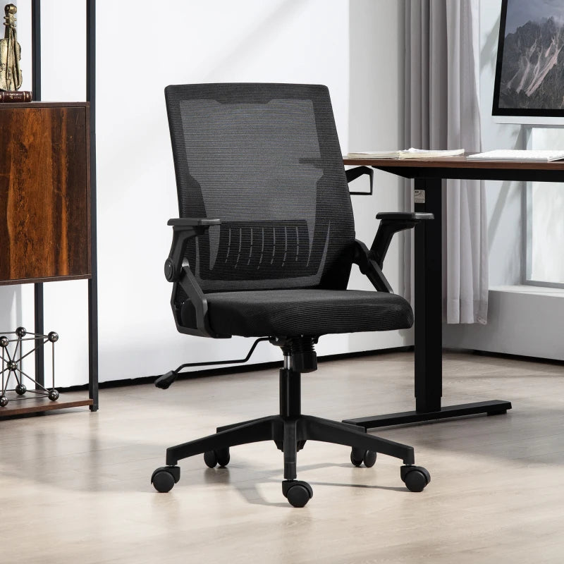 Vinsetto Ergonomic Office Chair with Lumbar Support - Stylish Black Design for Comfort and Productivity