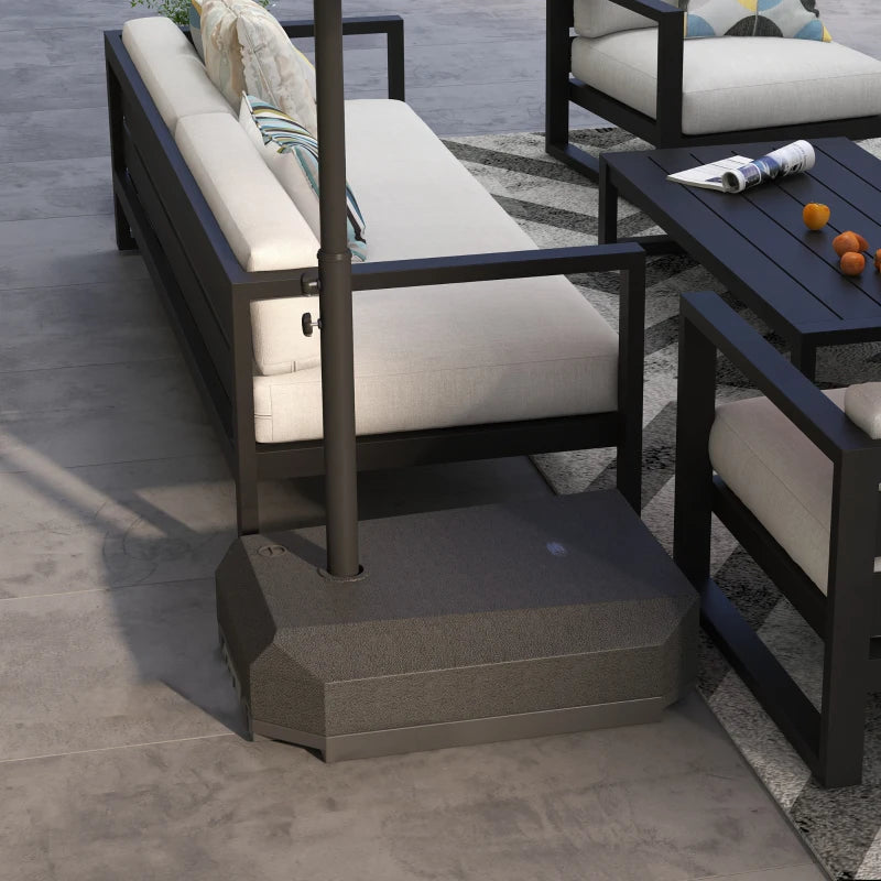 Black Cantilever Umbrella Base with Wheels