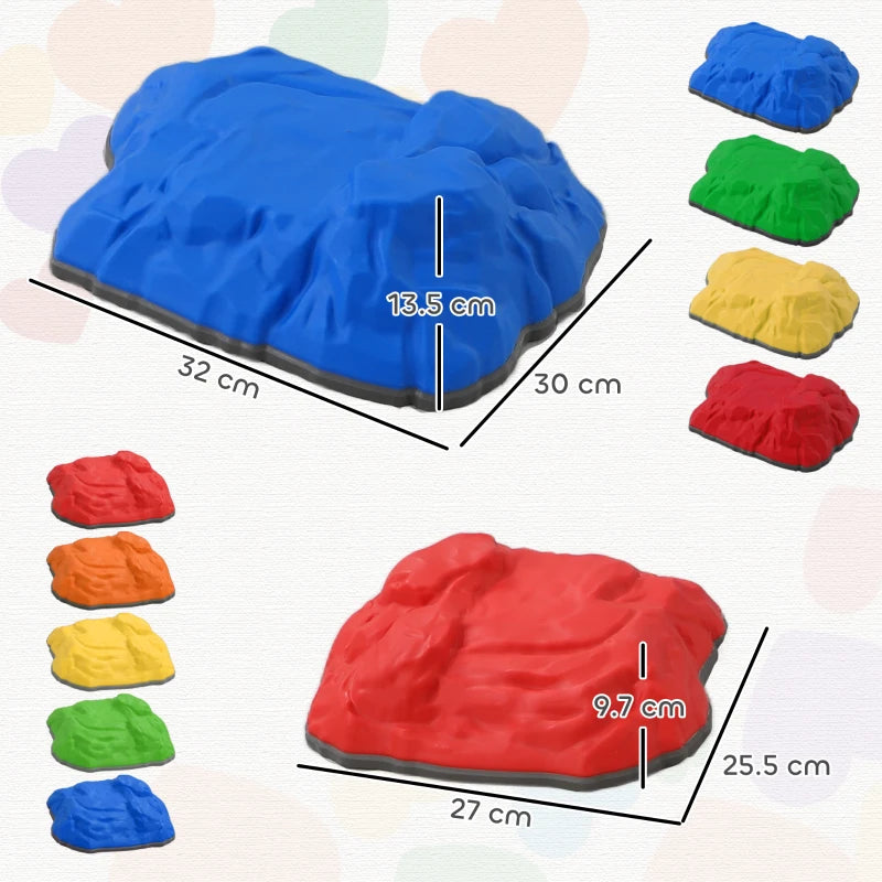 Colorful Balance Stepping Stones for Kids Non-Slip Indoor Outdoor Obstacle Course Ages 3-8