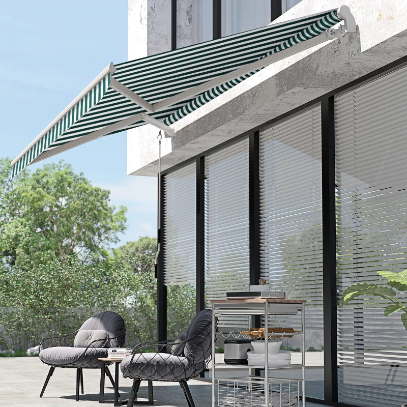 3m x 2.5m Striped Awning (Retractable)