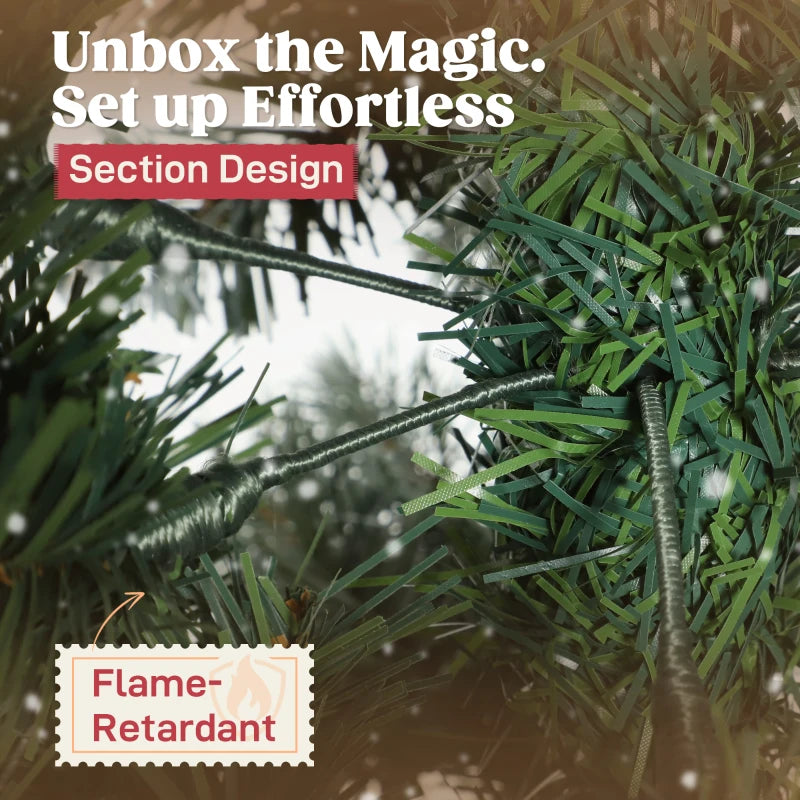 8.2 ft Snow Frosted Christmas Tree Arch - 2100 Tips, 96 Pinecones, Indoor Xmas Decor with Metal Stand