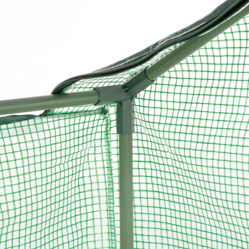 Portable Green Tomato Plant Growhouse with Zipper Windows - 180 x 92 x 92cm, Green
