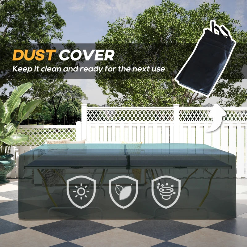 9FT Foldable Table Tennis Table with Cover Net Paddles Balls Blue