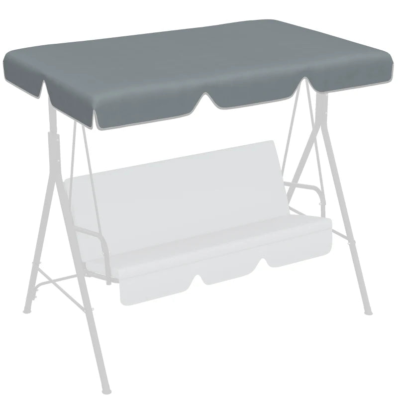 Dark Grey Swing Canopy Replacement for 2/3 Seater Swing Seat