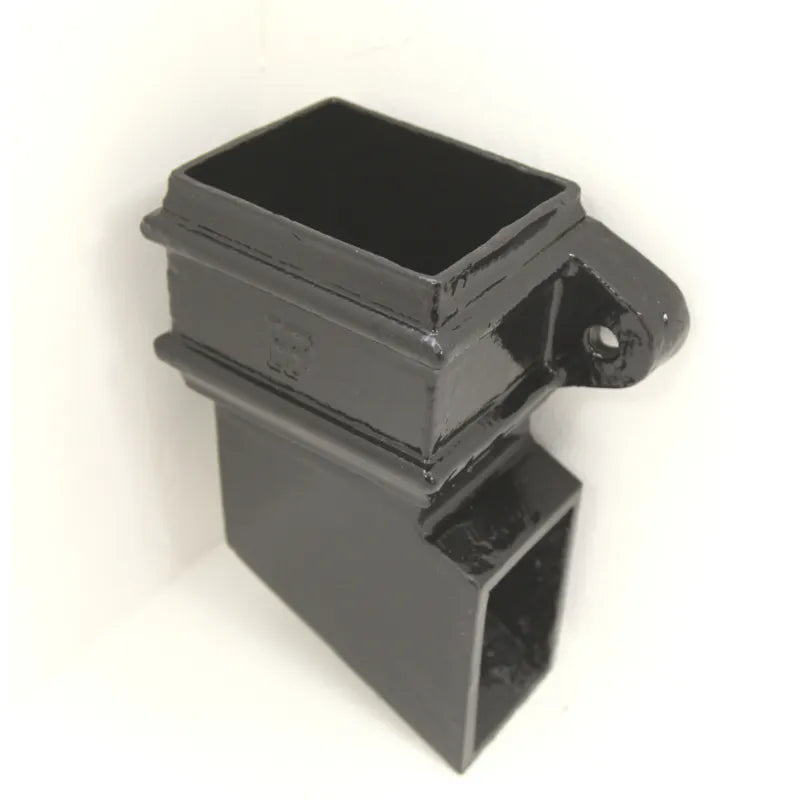 Hargreaves Cast Iron 100x75mm Right Hand Eared Rectangular Side Shoe - Painted Black