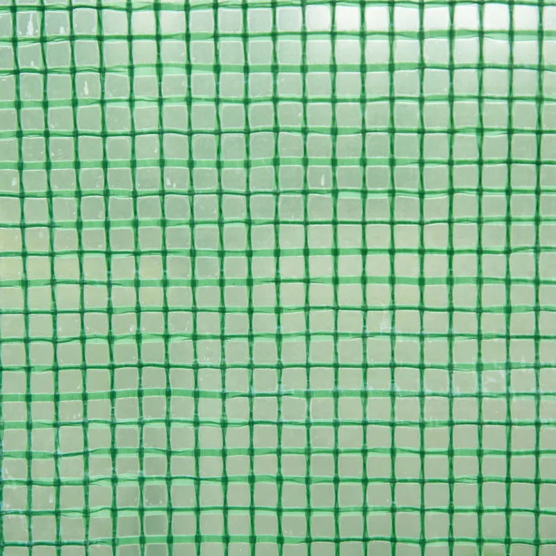 Green Walk-In Wall Tunnel Greenhouse with Zippered Door - 143x118x212cm