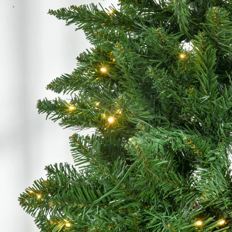6FT Green Christmas Tree with Warm White LED Lights - Perfect Holiday Home Decoration for Festive Cheer