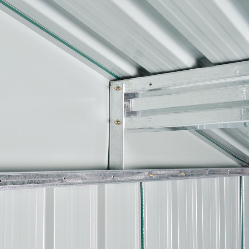 Dark Green Metal Garden Shed - 7.7 x 5.5ft