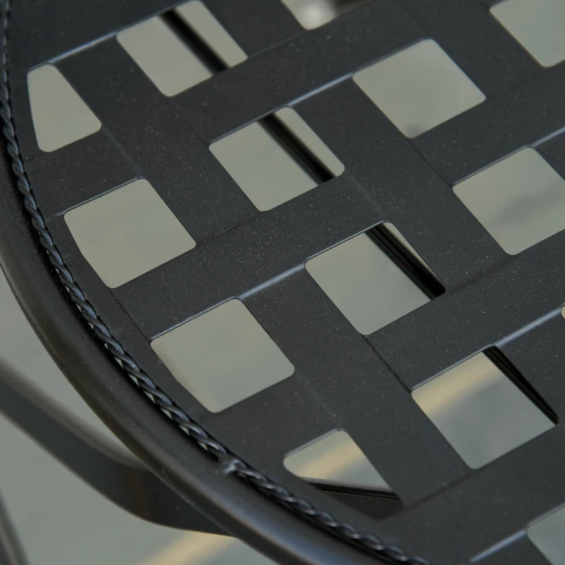 Three-Piece Multicoloured Mosaic Bistro Table Set - Perfect for Outdoor Dining, Compact Size