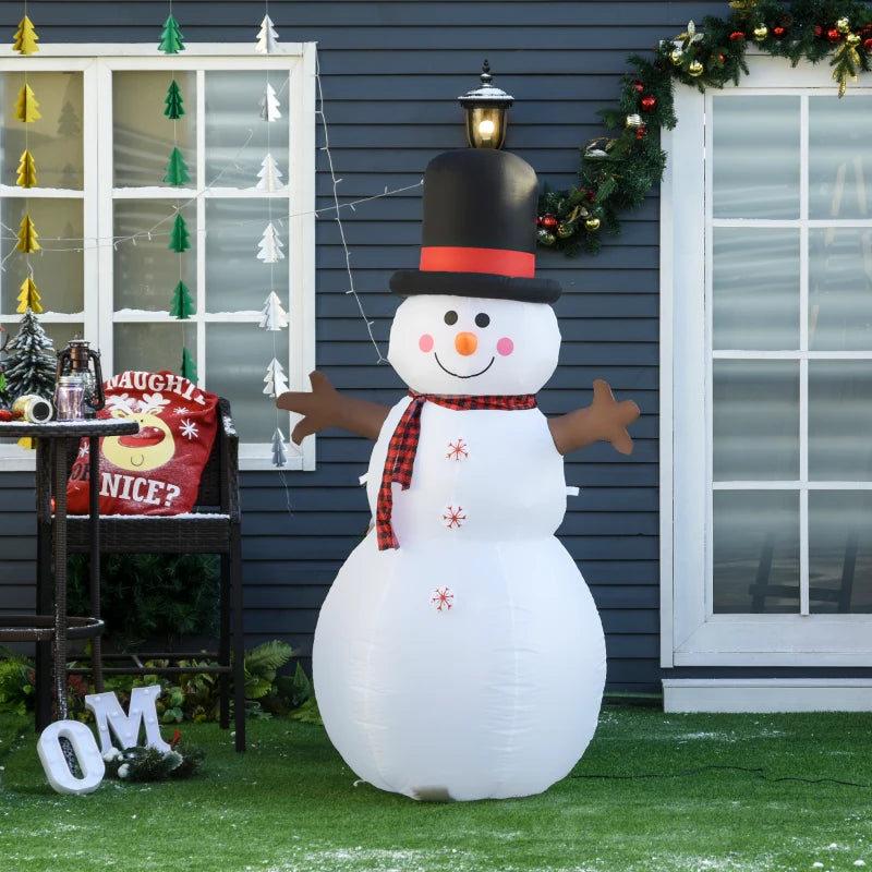 6ft Giant Inflatable Snowman Christmas Decoration with LED Lights - Cute Family Fun for Indoor & Outdoor Holiday Decor