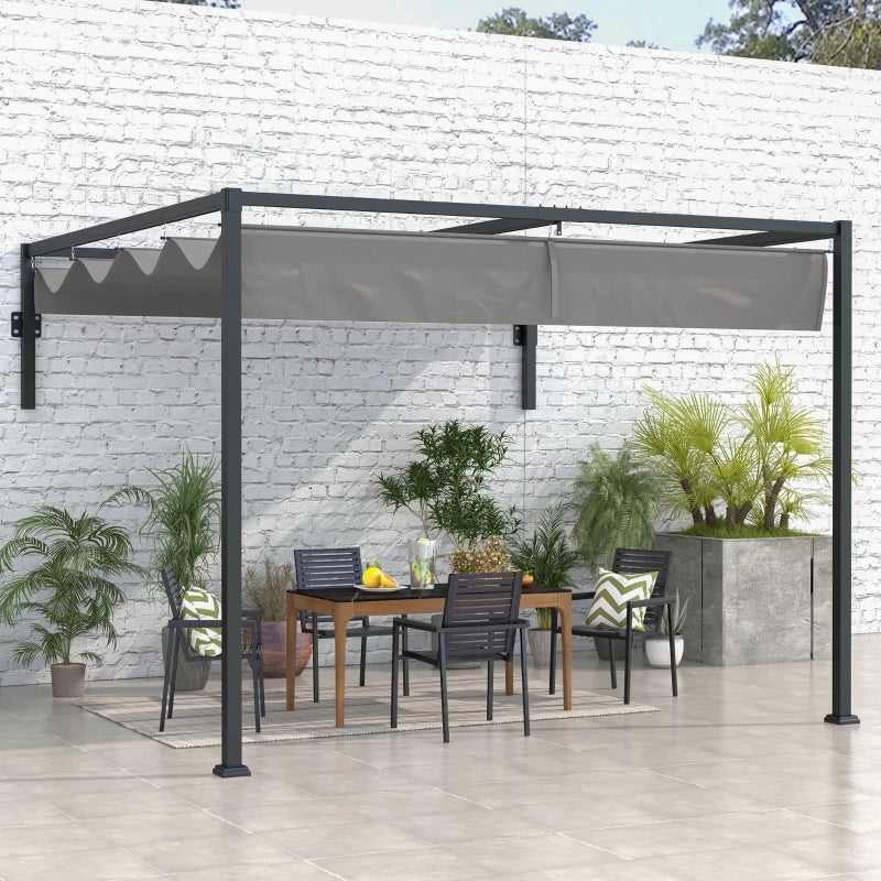 2m x 3m Dark Grey Lean-To Pergola