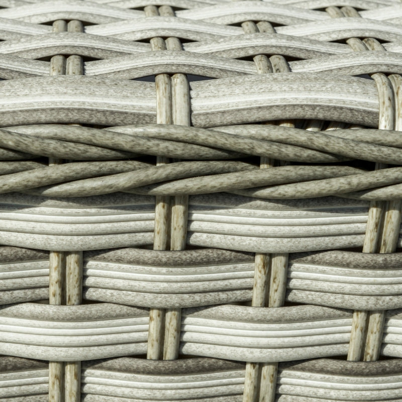 Grey 6-Piece PE Rattan Outdoor Dining and Sofa Sectional Set with Aluminium Frame