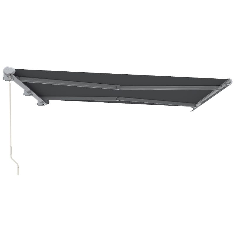 Grey 4m x 3m Full Cassette Electric/Manual Retractable Awning