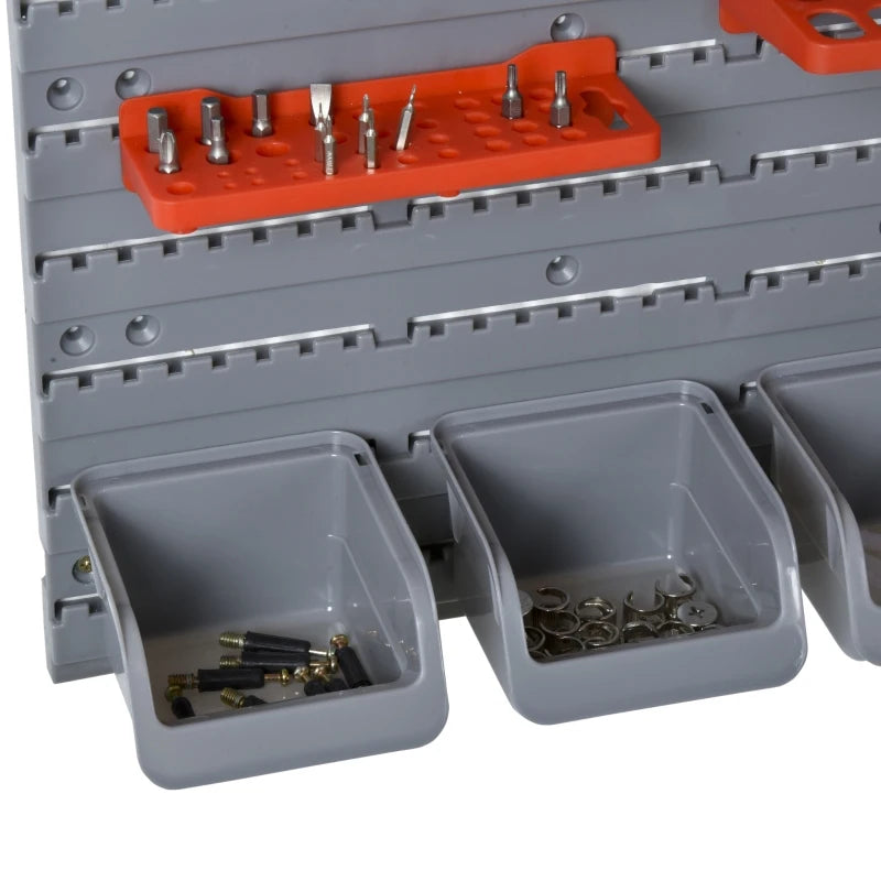 Efficient 44 Piece Wall Tool Storage Solution