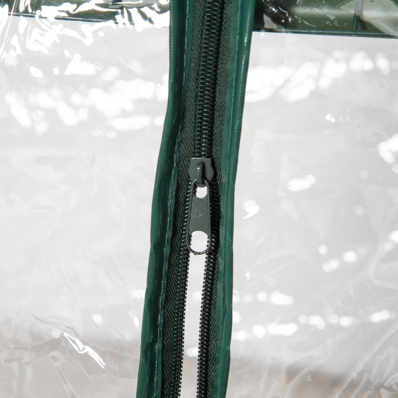 Clear 3 Tier Portable Greenhouse with Roll Up Door, 69x49x125 cm
