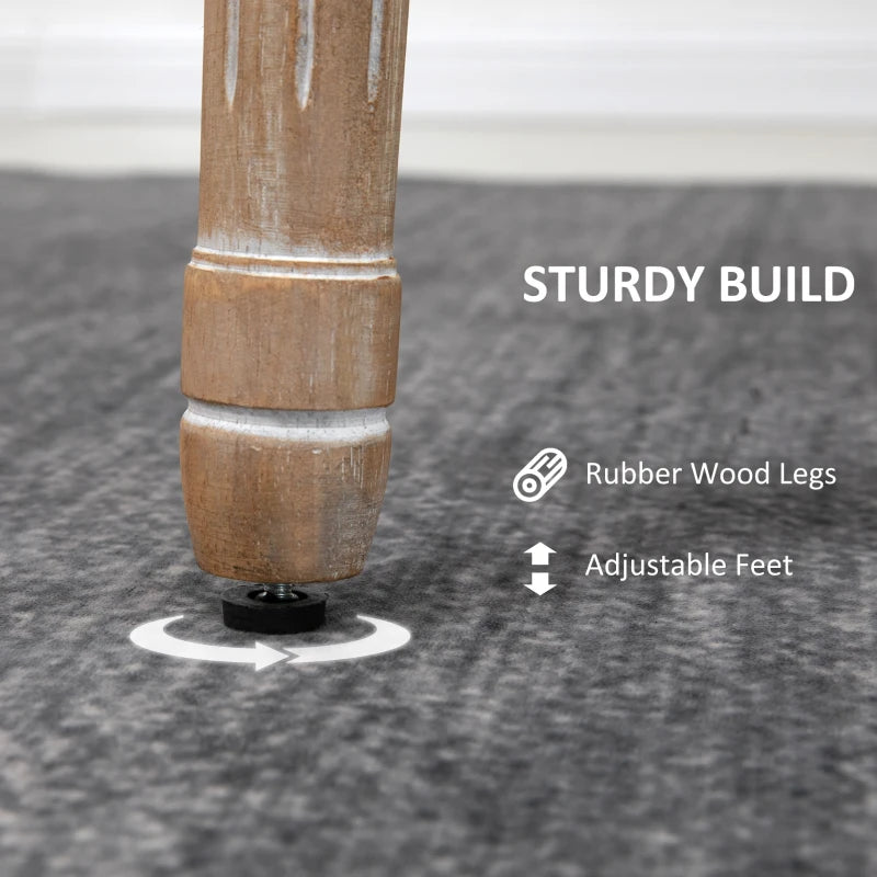 Set of 2 French-Inspired Grey Wooden Dining Chairs - Elegant Rustic Furniture for Dining Room or Kitchen