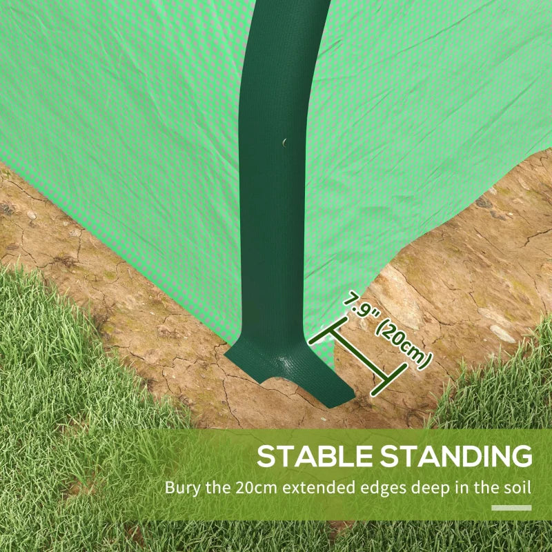 6x3m Green Walk-in Polyethylene Greenhouse