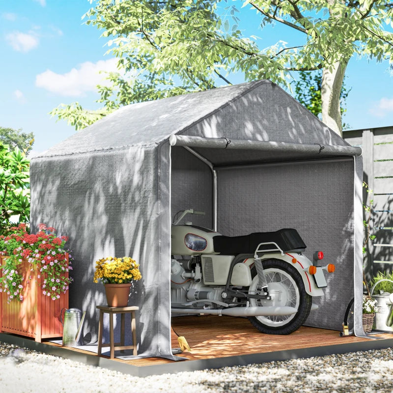 Durable 2 x 2m Garden Fabric Storage Tent - Grey