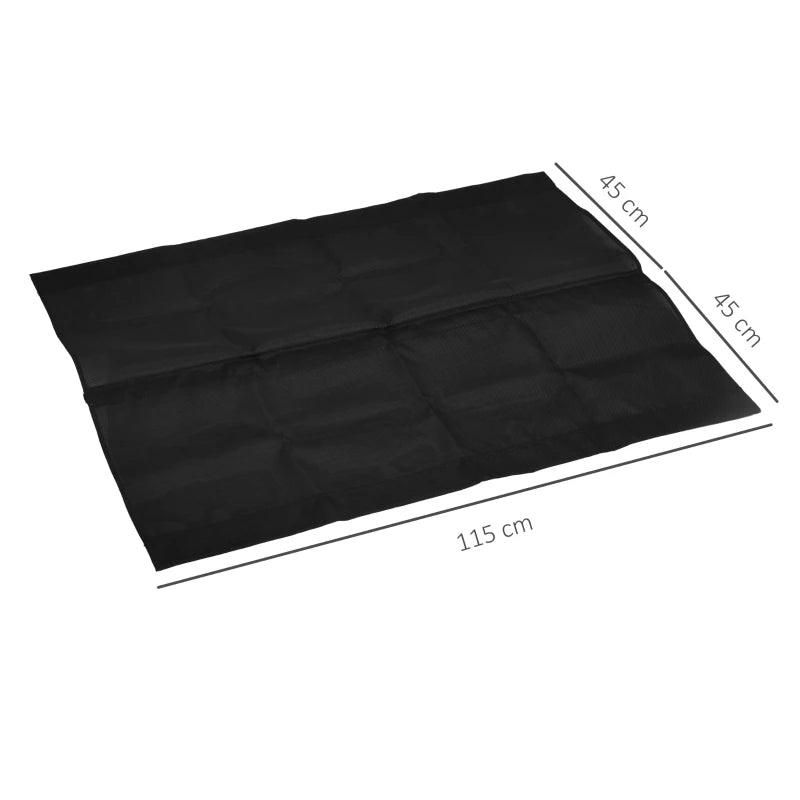 Black Garden Swing Seat Cover for 2-3 Seater Bench, 115x45x45cm