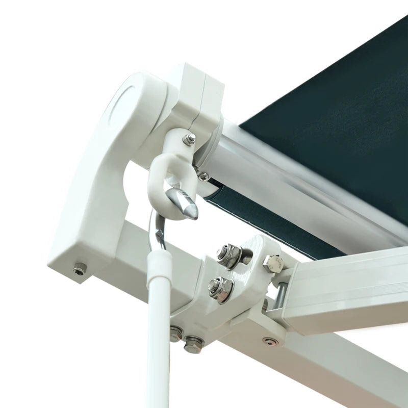3m x 2.5m Manual Retractable Awning - Dark Green