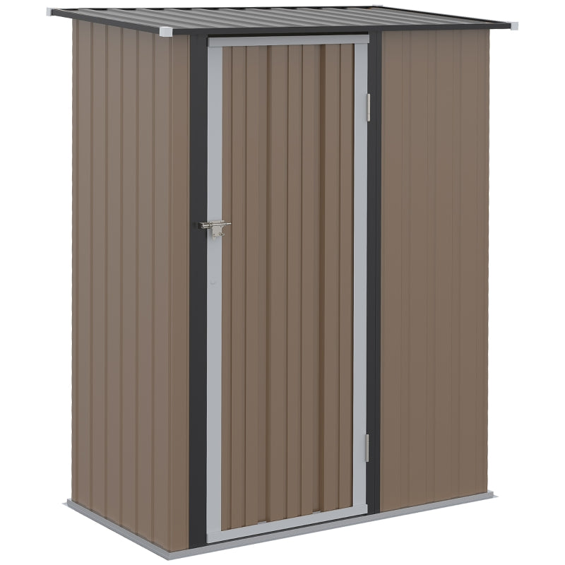 Brown 5ft x 3ft Metal Shed