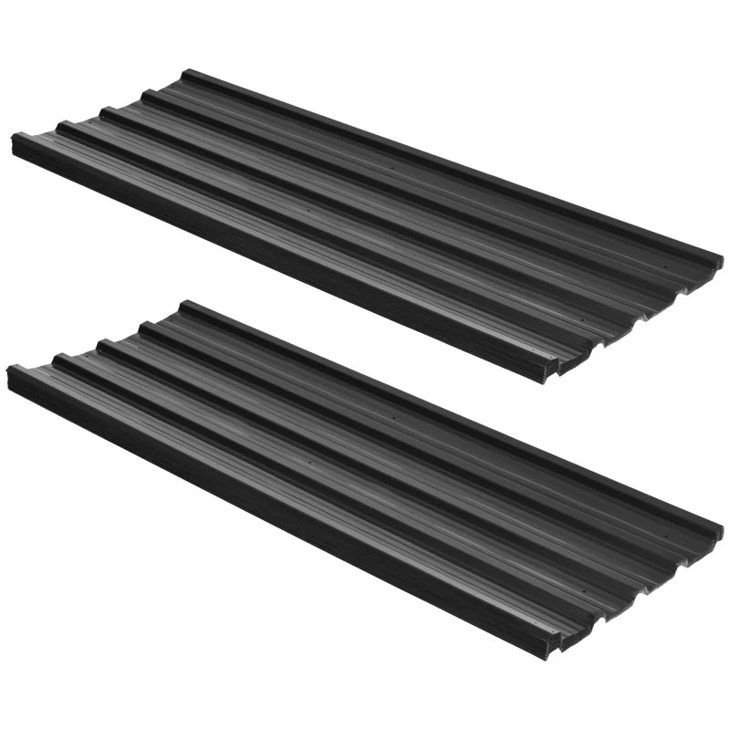Pack of 24 Grey Galvanised Metal Roofing Sheets for Sheds