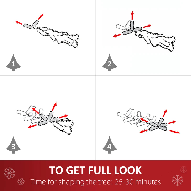 5FT Prelit Artificial Pencil Christmas Tree with Warm White LED Lights & Red Berries - Festive Holiday Home Decoration