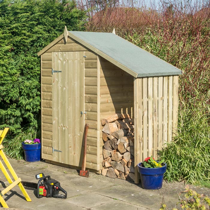 Oxford Lean To Wooden Shed 4x3