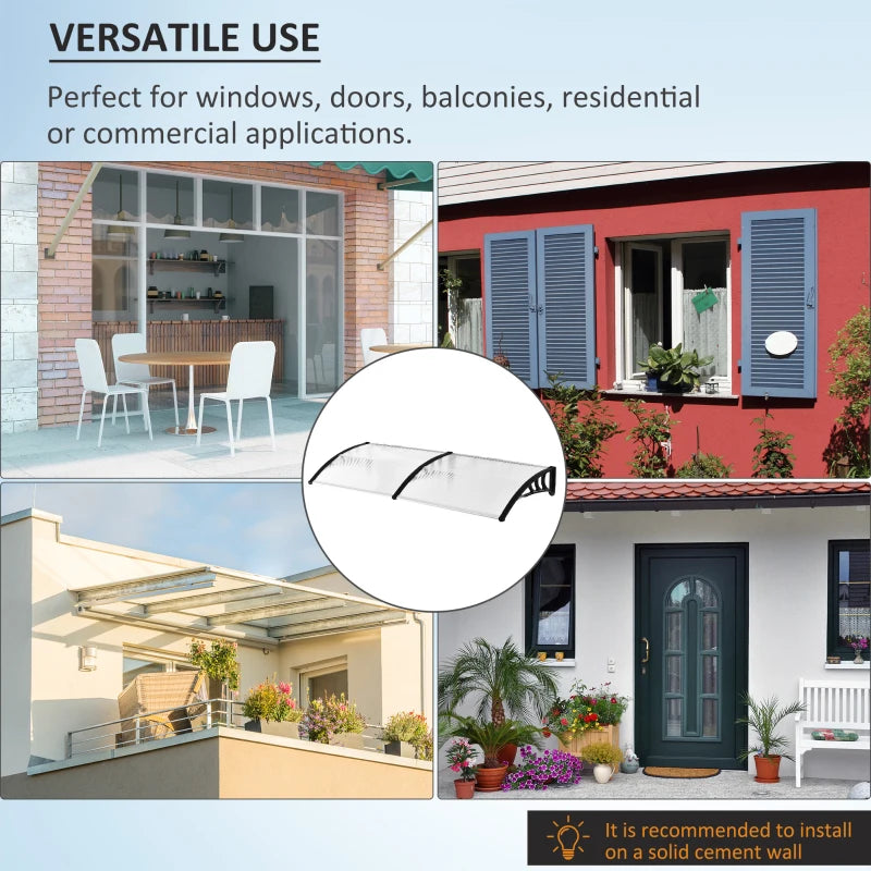 Curved Polycarbonate Door Canopy