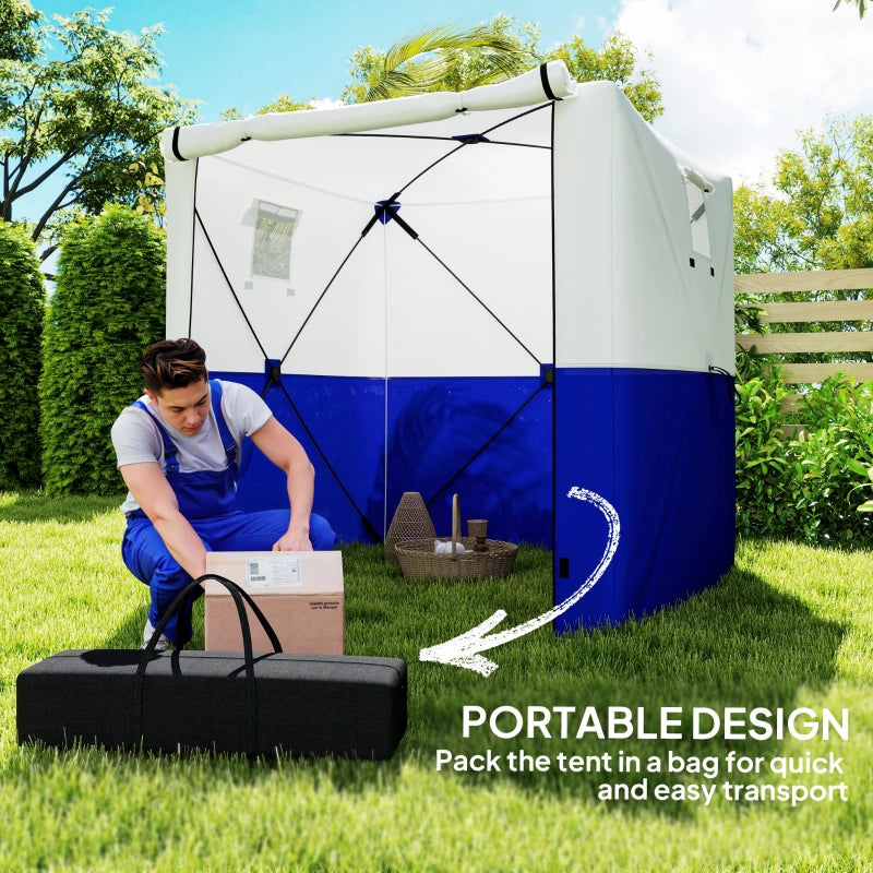 2x2m Dark Blue Pop-Up Gazebo with Accessories - Portable Outdoor Canopy