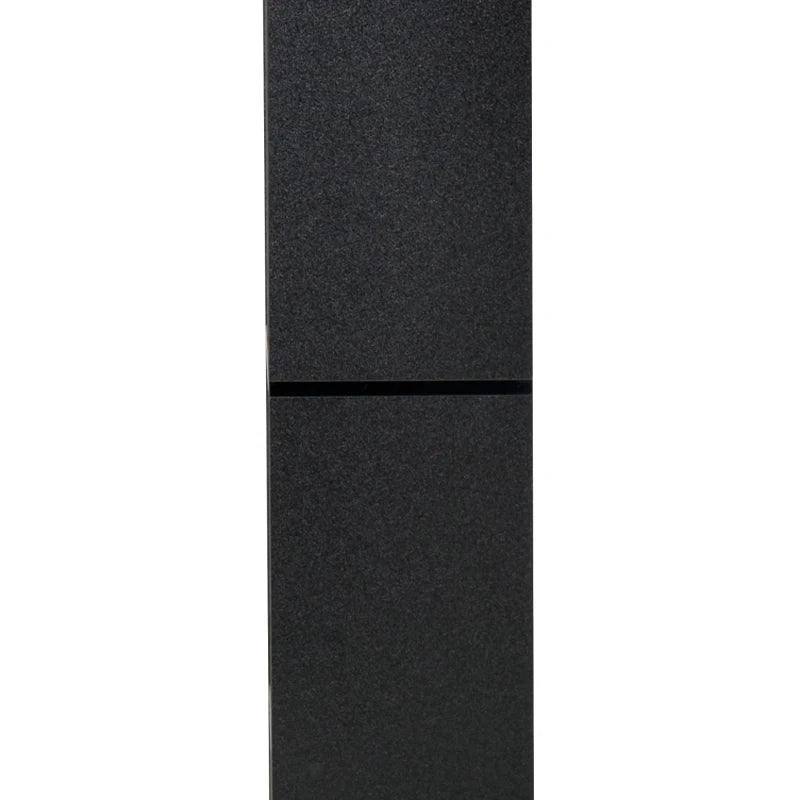 8 Tier Freestanding Bookcase Melamine Surface Anti Tipping Foot Pads Home Display Storage Grid Stand Bedroom Living Room Furniture Modern Black