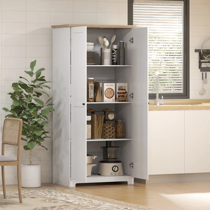 Modern 172cm Freestanding Kitchen Cupboard with Doors and Shelves for Dining Room Storage