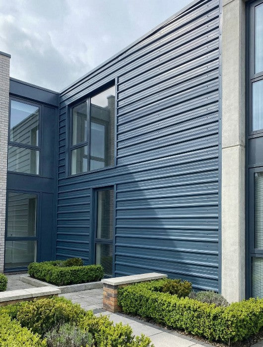 32/1000 Box Profile Polyester Paint Coated 0.5mm Metal Roof Sheet Slate Blue