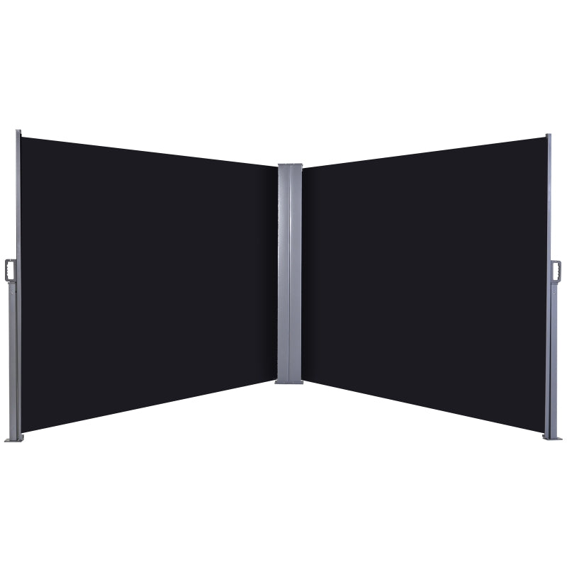 Black 600cm x 180L Retractable Side Awning