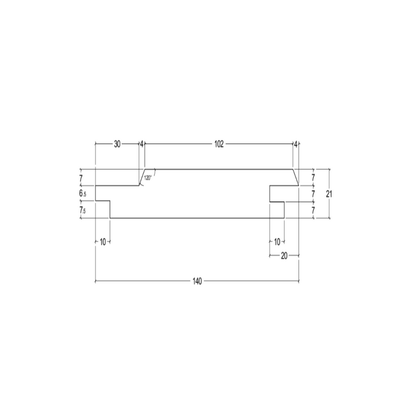 Pressure-Treated Scandinavian Redwood Shadow Gap Board – 140mm x 21mm – Exterior Timber Cladding